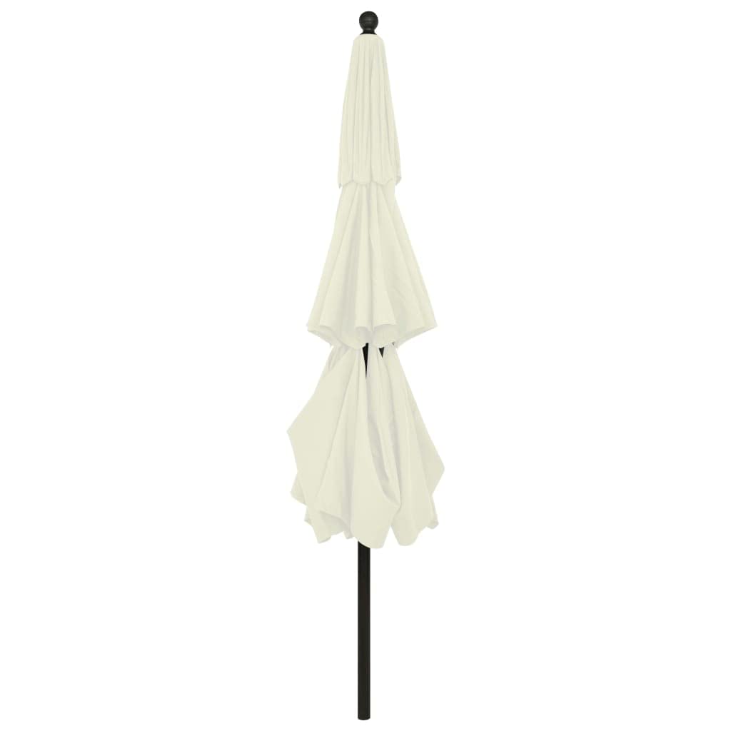 Sombrilla de Jardín 3 Niveles con Protección UV y Anti-decoloración, Plegable y Portátil para Patio Terraza, Poste y Varillas de Aluminio Estable con Cigüeñal e Inclinación