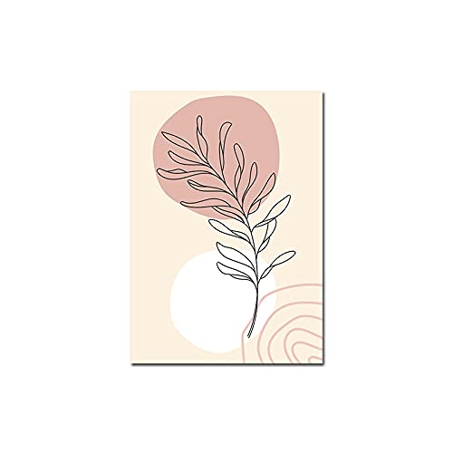 Affiche Boho Botanique Abstrait Ligne Art Dessin Plante Décor Moderne - 4