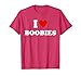 I Love Heart Boobies Funny I Red Hot Heart Boobies Joke Tee T-Shirt, Men, Red Heather, Large