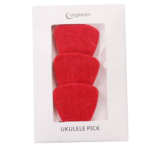 BAZEITFLOW 3個 羊毛フェルト製ギターピック 軽量ポータブル アコースティック エレキ ウクレレ対応 ギター用アクセサリー 音質で耐久性