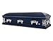 Titan Casket Veteran Select Steel Casket (Air Force) Handcrafted Funeral Casket - Dark Blue with Dark Blue, Silver-Lined Interior & Air Force Head Panel