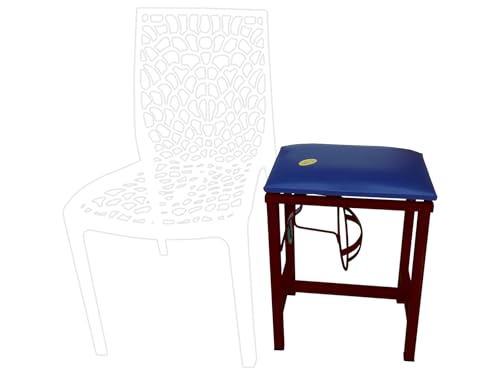 Image of Coconut Scraper Cum Stool 2 in 1 Foldable Blade and Plate Holder Chirava (Cushion Stool Iron, Brown)