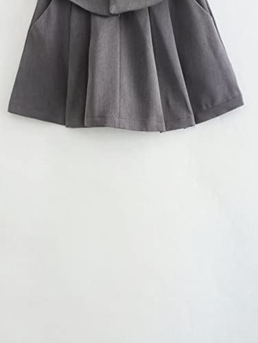 Womens Short Skirts - Pleated Skirt Women Mini Skirts Woman Fashion High Waist Skirts for Women Streetwear Pocket4