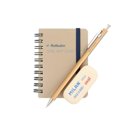 Carnet à spirales Rollbahn Delfonics mini-memo olive format 3x4 pouces - 5