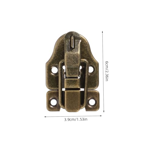 Image of DOITOOL 6pcs Vintage Duckbilled Hasp Lock Sturdy Metal Toggle Latch with Padlock Hole for Wooden Boxes Toolboxes and Jewelry Cases Versatile Decorative Clasp for Home and Travel