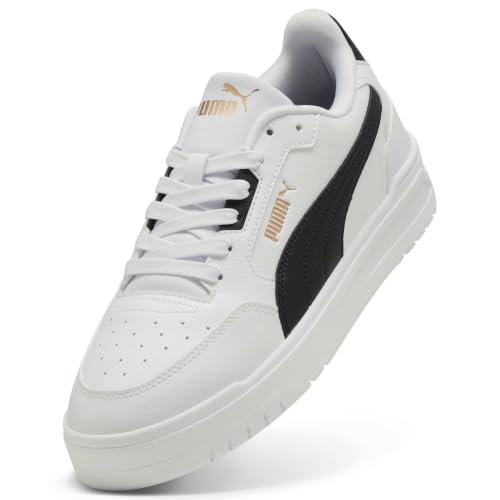 PUMA Shuffle Downtown Sneaker, Unisex, Weiß/Schwarz/Gold, 13 UK – Ansicht 5