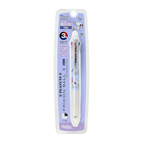 サンリオ(SANRIO) フリクションボール3スリム スヌーピー ポリカーボネート ボール径:0.38mm インク色:黒、赤、青 ノック式 928097