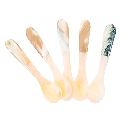 Alipis Pcs Shell Cutlery Elegant Caviar Serving Spoons Stir Spoon for Espresso Multi-function for Desserts Tea