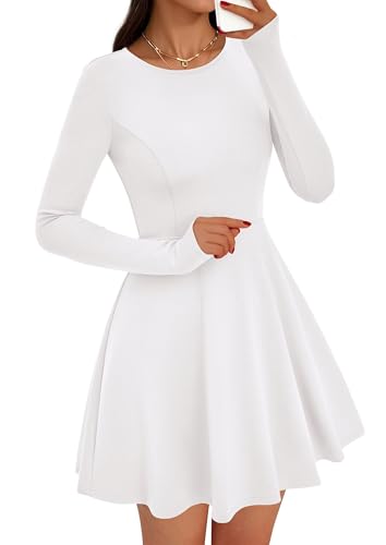 PRETTYGARDEN Womens Long Sleeve Cocktail Mini Dress 2025 Fall Crew Neck A Line Homecoming Party Short Dresses Elegant Classy2