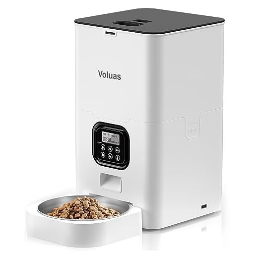 VOLUAS Programmable Cat Feeder with Voice Recorder