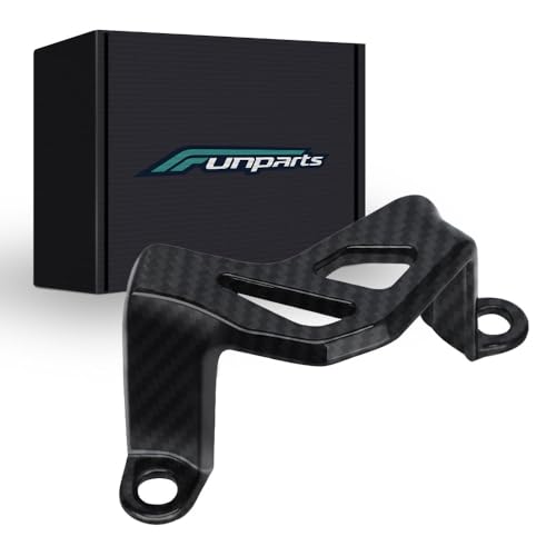 Funparts Carbon Fiber Rear Brake Caliper Cover Guard Protector for KX250 KX450 2019-2021 KX250F 2004-2018 KX450F 2006-2018 RMZ250 2004-2006 Dirt Bike