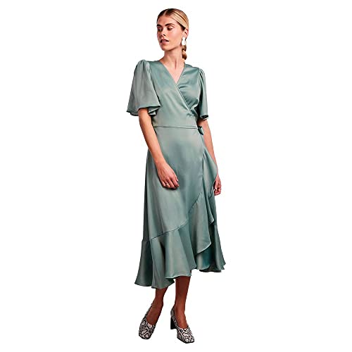 YAS YASTHEA 2/4 MIDI WRAP Dress S. NOOS