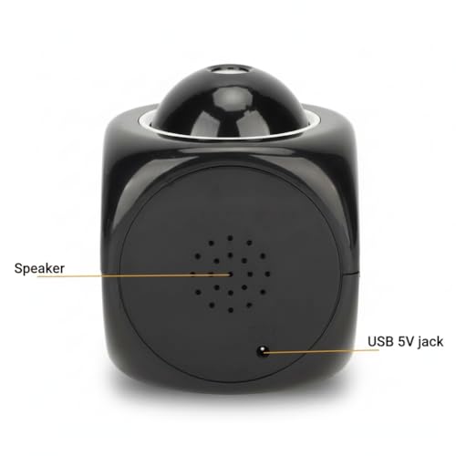 Image of LAZYwindow Digital LED Projection Alarm Clock with Voice Talkback | Adjustable Ceiling Projector & LCD Temperature Display | Night Light & Table Clock for Bedroom (Black)