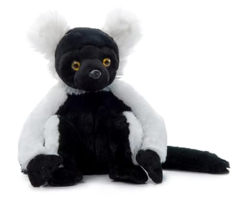 The Petting Zoo Black Ruffed Lemur Stuffed Animal Plushie, Gifts