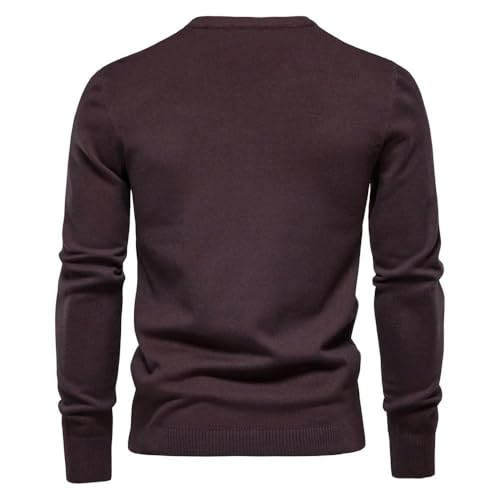 Winter Thickness Pullover Men O-Neck Solid Color Long Sleeve Warm Slim Sweaters Men's Sweater Male Clothing2
