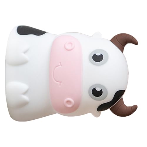 MERRYHAPY Lámpara de Mesa Luz Nocturna de Vaca en Silicona Multicolor, Adecuado para Habitaciones de y Ambientes Acogedores en Restaurantes y Hoteles