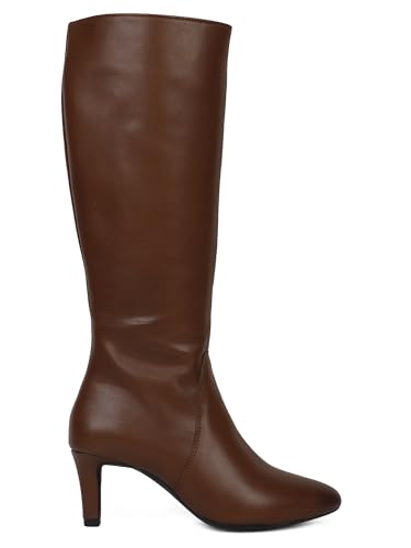 Image of ELLE Women's Classic Knee-High Boots with Side Zipper