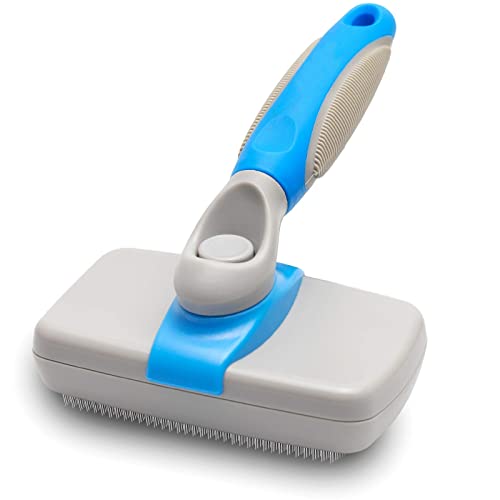 See full amazon price history chart for Emily Pets Dog Grooming Brush Self Cleaning Slicker Comb Brushes for Dogs Cats Pet Grooming Brush Tool Gently Removes Loose Undercoat, Mats Tangled Hair -Thin Needle(Blue) Emily Pets Dog Grooming Brush Self Cleaning Slicker Comb Brushes for Dogs Cats Pet Grooming Brush Tool Gently Removes Loose Undercoat, Mats Tangled Hair -Thin Needle(Blue) (B0BSNJSH73) Amazon Price History, Amazon Price Tracker
