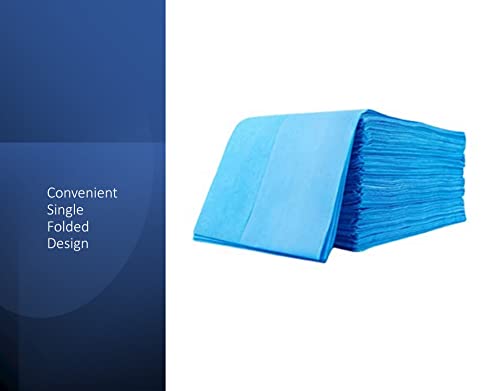 Image of Gypsy 40 Pcs Non-Woven Disposable Bedsheet 32x 72 Inch-Blue | Massage Table Sheet Protector | Elderly Care, Patients, Clinics, Hospitals | Thick Breathable, Waterproof, Oilproof Bed Cover
