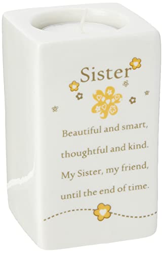 Said with sentiment ceramic tealight holder (Sister 7202)