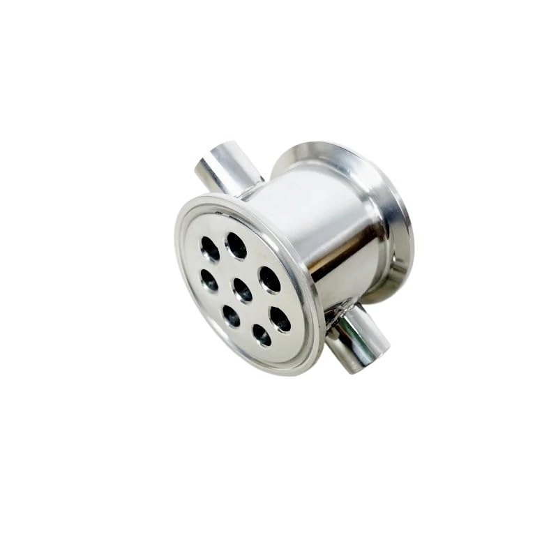 Échangeur de chaleur court en acier inoxydable 304, Tube OD de 0.0508m(2 pouces), connexion à trois cosses avec Port fileté de 0.00635m