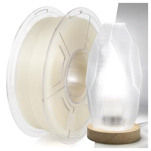ISANGHU 3D Printer PLA Filament Transparent 1.75mm Neatly Wound High Light Transmittance 3D Printing Filament,Print Speed 30-100mm/s PLA Filament,Transparent Clear 3D Printer Filament 1KG