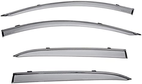 WELLvisors For 2019-Plus Cadillac XT4 Window Visors Black Trim Rain Guards