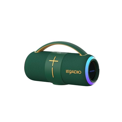 IRRADIO IR-H68, Cassa Bluetooth, Diffusore Wireless Colorato e Potente, Suono Hi-Fi, luci LED RGB, Impermeabile IPX6, 50W di Potenza, Funzione True Wireless Stereo, Ideale per l’Ascolto Indoor e Outdo