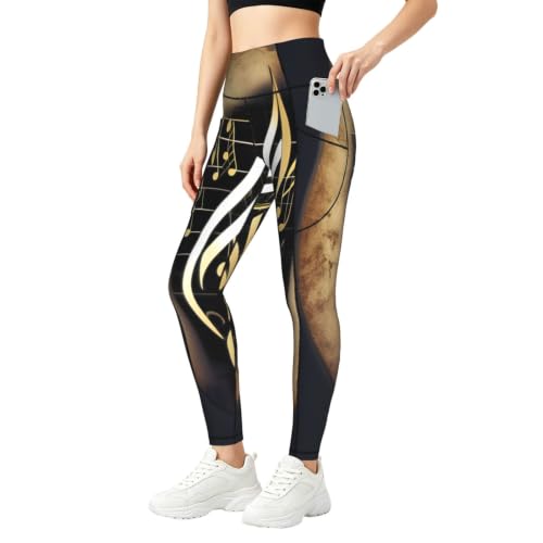 Pantalones de yoga para mujer elásticos mallas deportivas con bolsillos entrenamiento