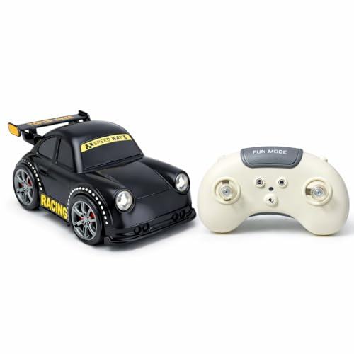 Image of Remote Control Racing Car for Kids | Mini RC Drift with LED Lights | 3 Mode Smart RC - Remote Control, Follow & Escape Mode (3+ Years) (Black Escape Car)