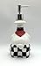 ACK Hand Painted Ceramic Happy Chef Collection Refillable Soap Dispenser, Lotion Jar, Kitchen Décor, Bathroom Décor