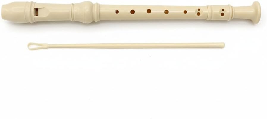 Soprano Recorder Instrument for Kids (German Fingering) - 8 Hole Descant Flute Key of C - Durable ABS Resin Musical Instrument with Cleaning Rod & Bag - Ideal for School Students & Beginners