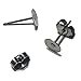 Titanium earring supplies,80 pcs.40- 6mm pad posts and 40 pcs. stainless backs,hypoallergenic jewelry
