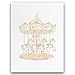 HGHGLX Girls Room Decor Baby Girl Nursery Wall Art Decor Kids Room Picture Children Poster Playroom Art Print Watercolor Pink Carousel Nursery Poster 12x16 Inch UnFramed Carnival Print