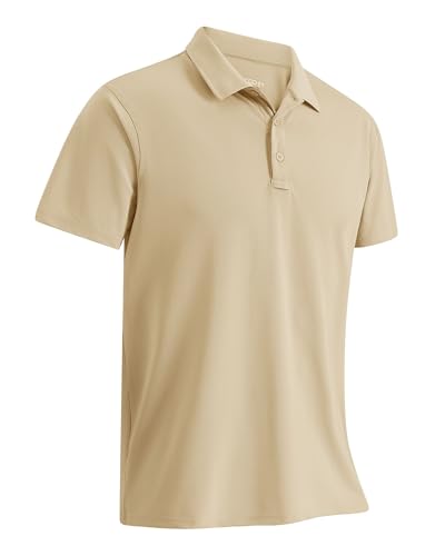 33,000ft Men’s Polo Shirt Short Sleeve T-Shirt Golf Polo Moisture Wicking Polos Quick Drying Polos Outdoor Sports Athletic Tennis Performance Breathable T-Shirt for Golf Tennis Work