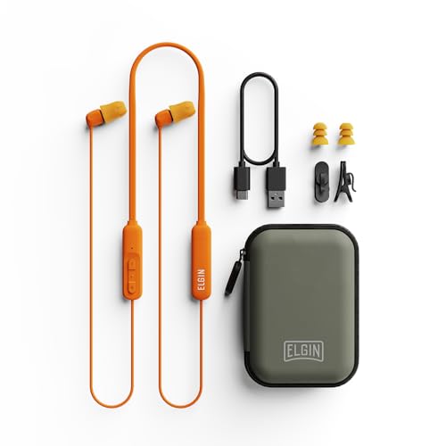 Elgin Discord Limited Bluetooth Hearing Protection Earbuds OSHA Compliant 82 dB Wireless Work Earplugs for Construction Waterproof Noise Reduction Headset with 31 dB NRR 14-Hour Playback