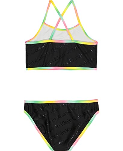 Image of Calvin Klein Girls' One-Piece and Two-Piece Bikini Swimsuits with UPF 50+ Sun Protection, Quick Drying Bathing Suit