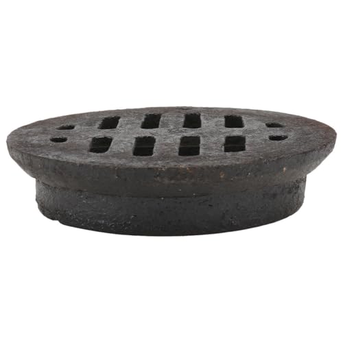 Grille de drainage extérieur noire pour caniveau de jardin anti débris