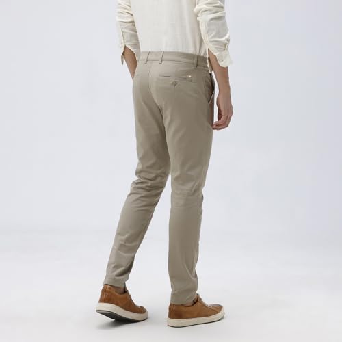 Image of BASICS Premium Cotton Stretch Formal Trousers for Men | Office Pants