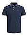 Produktbild Jack & Jones Herren Jjepaulos +Fit Polohemd, Dunkelblau, 4XL Große Größen EU