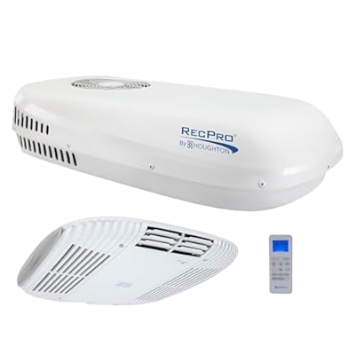 RecPro RV Air Conditioner Low Profile 9.5K Non-Ducted | Optional Heat Pump | Quiet AC | Cooling Only | RV AC Unit | Camper Air Conditioner (Include Heat Pump, White)