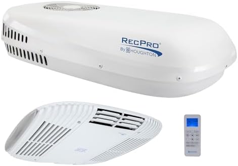 RecPro 9.5K BTU Low Profile RV White Air Conditioner (with Heat Pump)