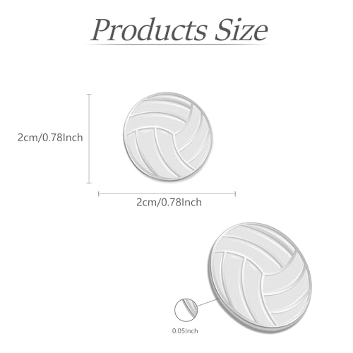 Image of 12 /24 /50 /100Pack Enamel Volleyball Lapel Pin Bulk -Metal Hat Men Women Mini Cute Sport Ball Badge Brooch Gifts