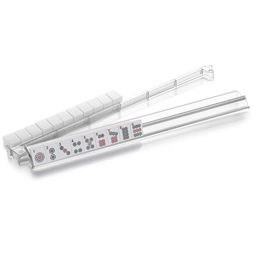Suncle 4PCS Mahjong Racks with Pushers,Clear Acrylic American Majiang Tile Racks,Imports Modern Mahjong Racks with Built-in Pushers by Suncle - Used condition - US$28.21