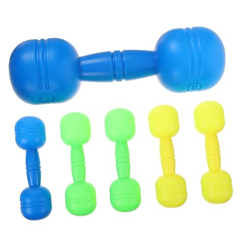 TOYANDONA 3 Pares Mancuernas Para Chicos Juguetes Para Pesas Para En Casa Divertido Pequeño Juguetes De Niña Pequeña Juegos Juguetes De Tallo De Polivinilo