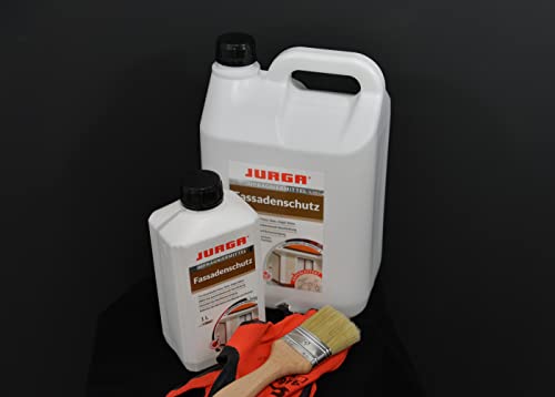 JURGA Fassaden Imprägnierung, Fassadenschutz 5 L, Stein & Betn Imprägnierer Außen, Abperleffekt