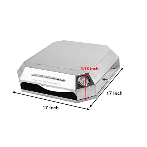 Onlyfire Stainless Steel Pizza Oven Kit for Gas Grill, Charcoal Grill