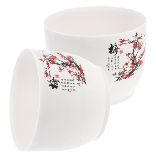 UKCOCO 2pièces Pot De Fleurs Plastique Jardinière pour Plantes Aquatiques Bol De Plantation Hydroponique Pot De Fleurs Réutilisable pour Maison Bureau pour Intérieur