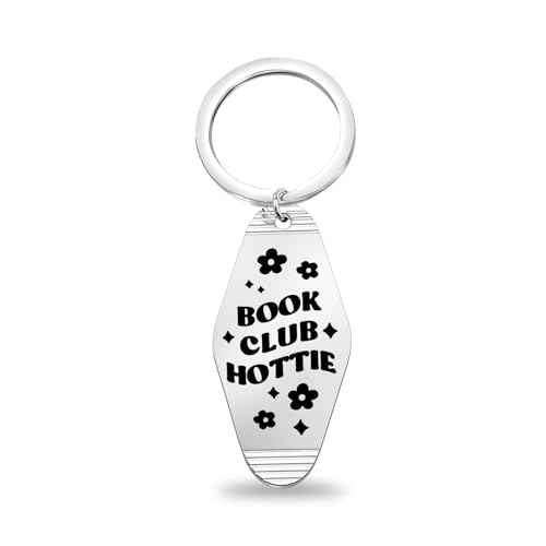 CENWA Book Club Hottie Keychain Book Worm Motel Keychain Funny Car Accessories