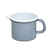 Produktbild Riess, 0038-065, Schnabeltopf 9 0,5 L, Classic - Pure Grey, Durchmessser 9 cm, Höhe 8,5 cm, Inhalt 0,5 Liter, Emaille, helles Grau, Milchtopf